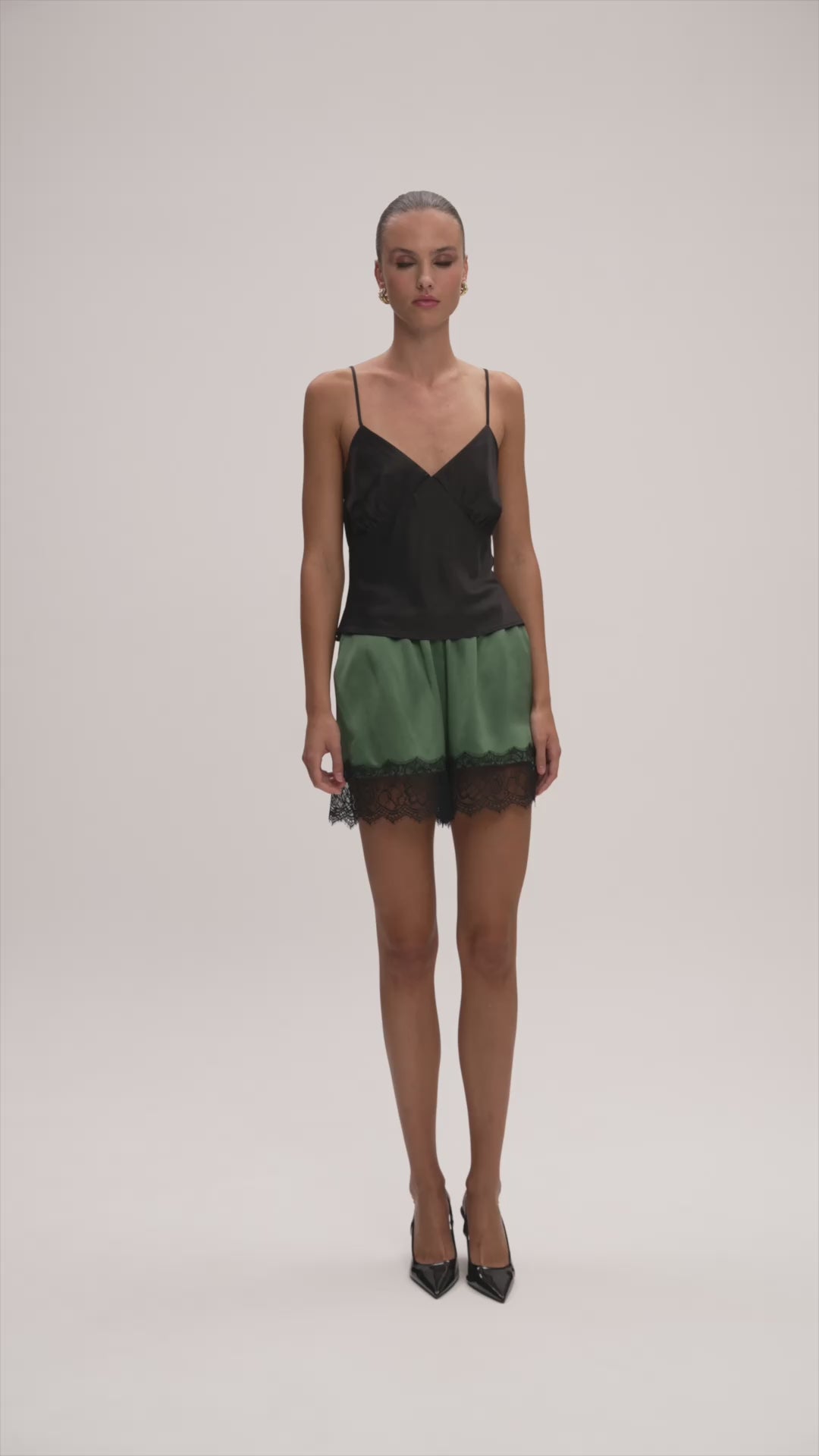 Moon Bralette Top Silk Black — product video