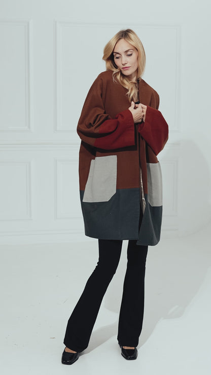 Μάλλινο Παλτό Καφέ, ARINA