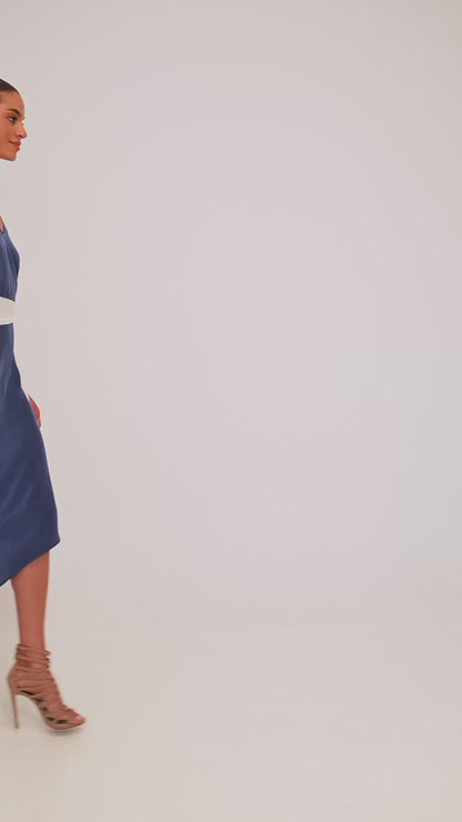 Φόρεμα Cupro Μπλε, LIOLINE