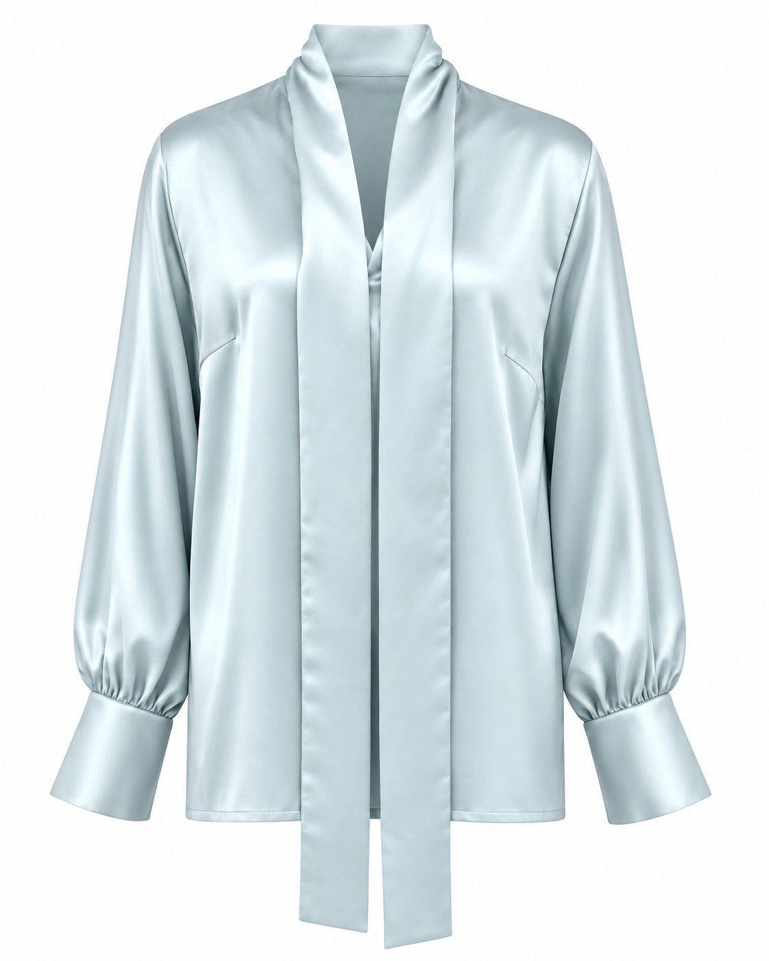 Sienna Silk Shirt Light Blue