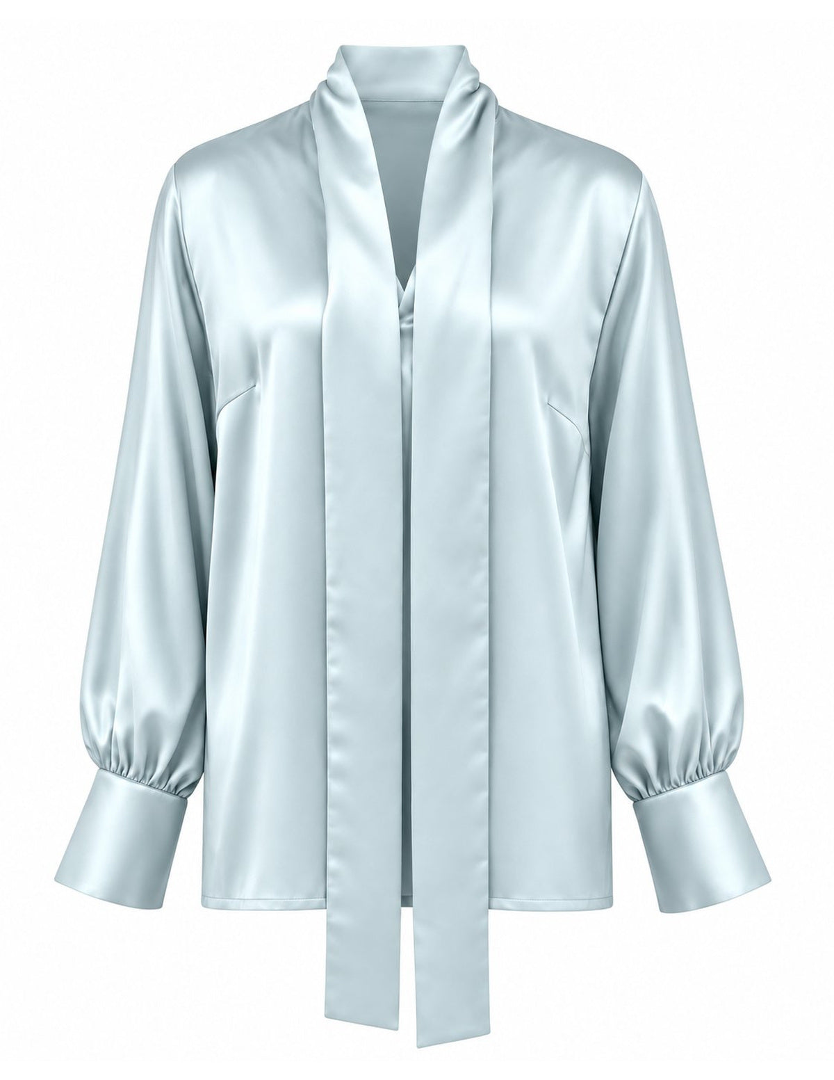 Sienna Silk Shirt Light Blue