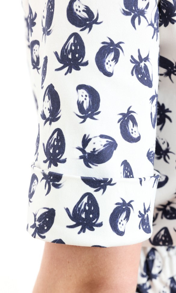 Ida Strawberry Print Cotton Jumpsuit