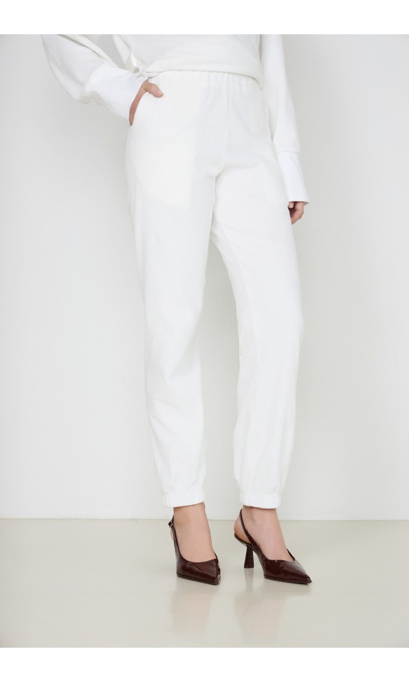 Velvet pants White ISLA