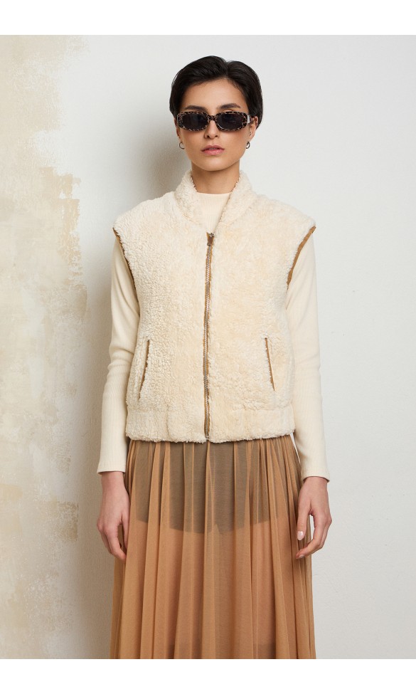 Shearing Vest Beige, STELLA