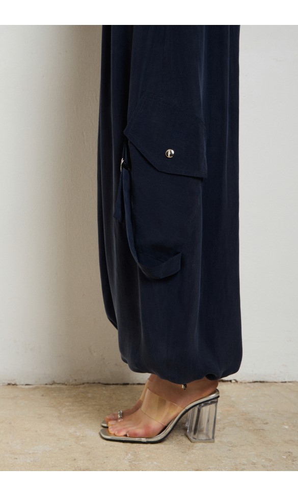Cupro Pants Blue, AVA