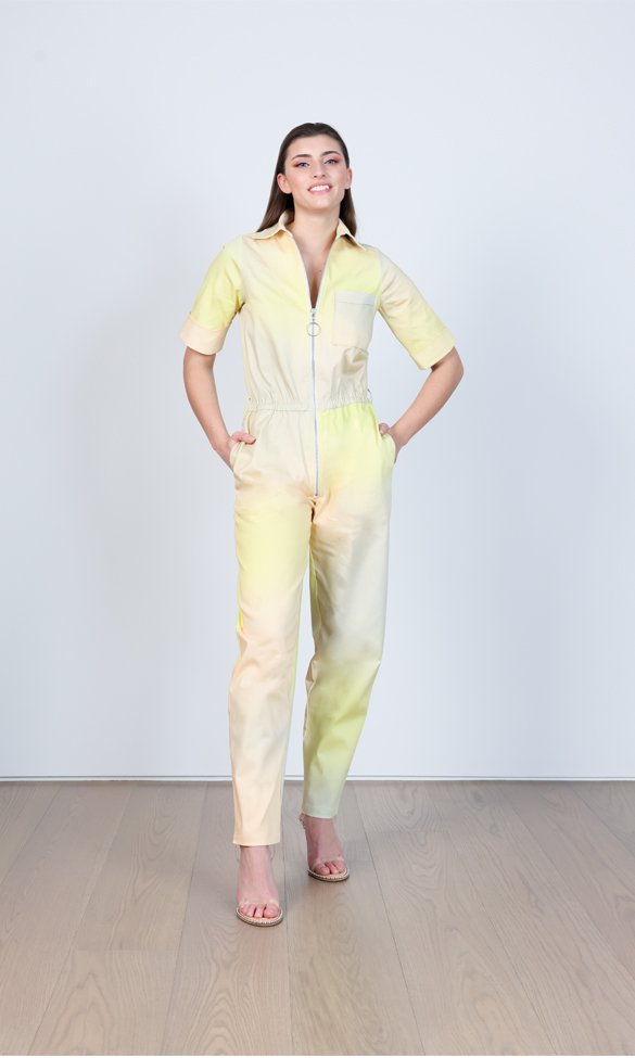 Ida Yellow Cotton Jumpsuit